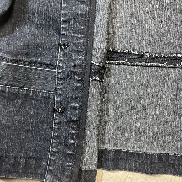 Ruby Rd. Blue Denim Jeans Jacket Size 10 Women's Cotton Long Sleeve Rhinestones - Picture 7 of 16